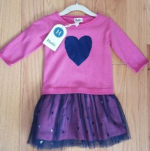 Shimmer Heart Drop Waist Tulle Dress